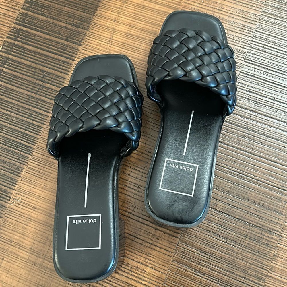 New slip on mules with small heel